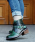 Faded Print Short Boots
